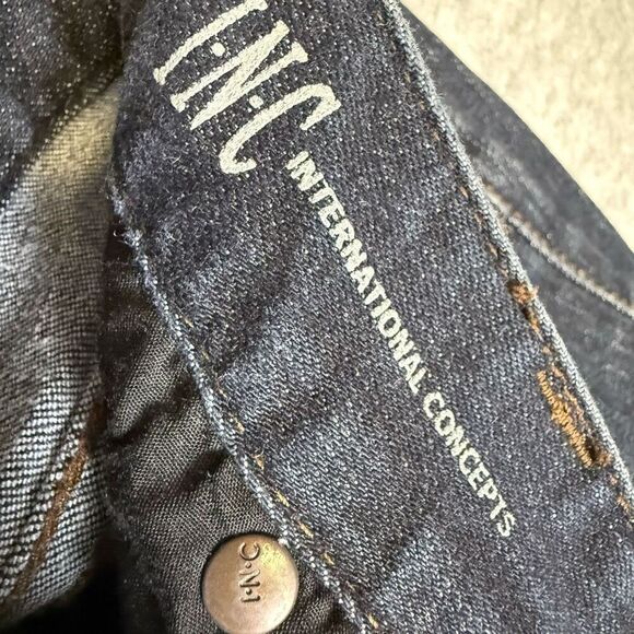 INC Concepts Women's Size 4 Regular Fit Flare Wide Leg Blue Denim Jeans - Picture 8 of 10